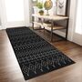 Black Nylon Non Slip Runner Rug, thumbnail 8 of 9