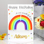 Personalised Rainbow Age Birthday Card, thumbnail 3 of 11