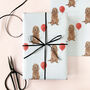Golden Cocker Spaniel Dog And Balloon Wrapping Paper, thumbnail 1 of 4