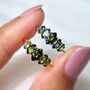 Ombre Green Tourmaline Ring In Sterling Silver, thumbnail 1 of 12