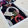 Mother’s Day Black Floral Garden Print Scarf, thumbnail 1 of 5