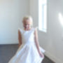 First Communion Dress In Pure Silk Or Flower Girl Dress, thumbnail 4 of 4