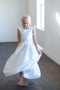 First Communion Dress In Pure Silk Or Flower Girl Dress, 4 of 4