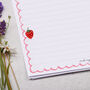 A4 Letter Writing Paper With Strawberries And Border, thumbnail 2 of 4