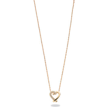 Fine Diamond Solid Gold Classic Heart Necklace, 2 of 2