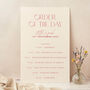 Magenta Modern Script Wedding Order Of The Day Sign, thumbnail 1 of 3