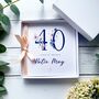 40th Birthday Card For Her, Navy With Pearls, thumbnail 6 of 6