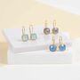 Mondello Blue Chalcedony And Gold Plated Hook Earrings, thumbnail 2 of 5