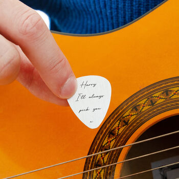 Personalised 'I'll Always Pick You' Guitar Plectrum, 2 of 6