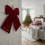 Personalised Luxury Velvet Christmas Door Bow, thumbnail 1 of 7