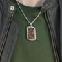 Personalised Men's Tiger's Eye Dog Tag Necklace, thumbnail 2 of 4