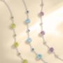 Emerald And Peridot Bracelet In Sterling Silver And Gold Vermeil, thumbnail 6 of 12