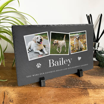 Personalised Pet Photo Slate With Stand 30 X 20cm, 4 of 6