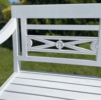 White Wooden Bench Two Sizes, 7 of 9