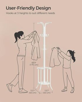 Coat Rack Freestanding Coat Stand With Umbrella Holder, 2 of 6