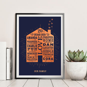 Personalised Family Home Print, 5 of 6