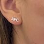 Arsenal Afc Sterling Silver Earlets, thumbnail 4 of 4