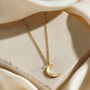 Small Personalised Crescent Moon Necklace, thumbnail 1 of 8