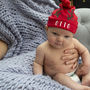 Personalised Christmas Reindeer Baby Hat, thumbnail 2 of 2