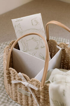 Scallop Edge Nappy Caddy Basket, 6 of 7