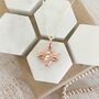 Rose Gold Honey Bee Necklace, thumbnail 1 of 7