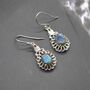 Labradorite Earrings Silver: Blue Gemstone Jewelry, thumbnail 7 of 7
