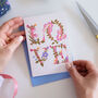 Love Card Folk Floral Letters, thumbnail 2 of 2