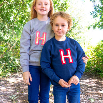 Personalised Childrens Applique Initial Jumper, 3 of 6