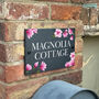 Pink Magnolia Slate House Number Or Name Sign, thumbnail 1 of 3