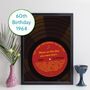 60th Birthday Print Music Day You Were Born Record 1964, thumbnail 1 of 12