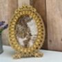 Gold Oval Photo Frame 6x4 Inch – Beaded Design, thumbnail 5 of 8