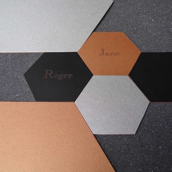 Hexagon Leather Placemat, 3 of 4