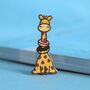 Cute Giraffe Enamel Pin, thumbnail 1 of 6