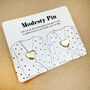 Modesty Pin, Heart Shaped Modesty Pin, Heart Little Brooch, thumbnail 2 of 6
