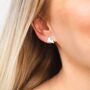 Sterling Silver Kitten Stud Earrings, thumbnail 1 of 5