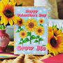 Personalised Sunflower Competition Valentine's Day Card, thumbnail 3 of 11