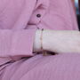 Black Golden Ball Slim Thread Minimal Bracelet, thumbnail 3 of 3