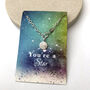 Thank You Teacher Sterling Silver Full Moon Necklace, thumbnail 7 of 9