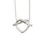 Elegant Silver Love Knot Necklace, thumbnail 1 of 4