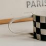 Izzy Checkered Black White Xl Handled Mug, thumbnail 2 of 2
