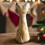 Handmade Large Ceramic Fox Sculpture Ornament Keepsake, thumbnail 5 of 6