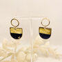 Navy And Gold Foil Statement Drop Earrings, thumbnail 4 of 9