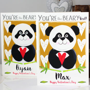 Personalised Panda Valentine's Card, 2 of 7