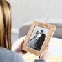 Wedding Day Gift Oak Personalised Picture Frame, thumbnail 2 of 4