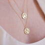 Zodiac Double Sided Gold Plated Crystal Necklace, thumbnail 2 of 12