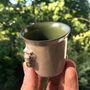Handmade Ceramic Espresso Cup ‘Aphrodite’ Green, thumbnail 2 of 5