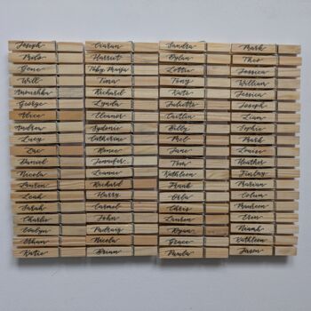 Personalised Wooden Wedding Favour Place Names X 10, 4 of 6