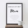Personalised Things I Love About Mum Print, thumbnail 2 of 2