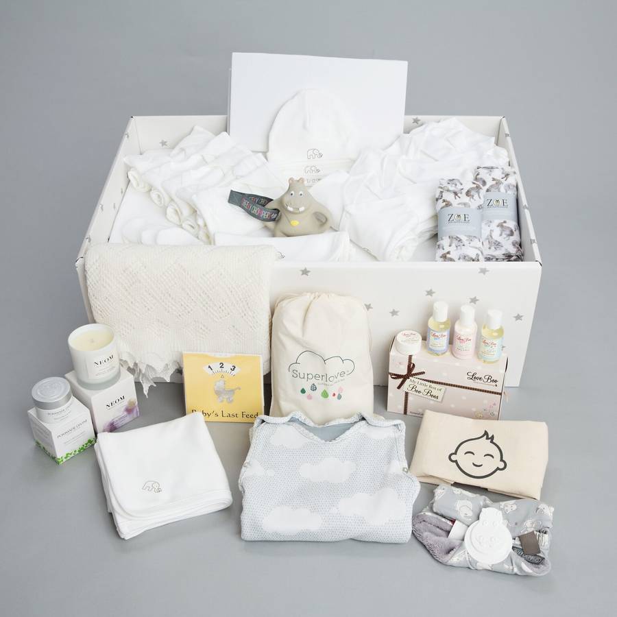 luxury baby box with new baby gift set by british baby box ...