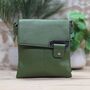 Cross Body Press Stud Bag In Green, thumbnail 1 of 2